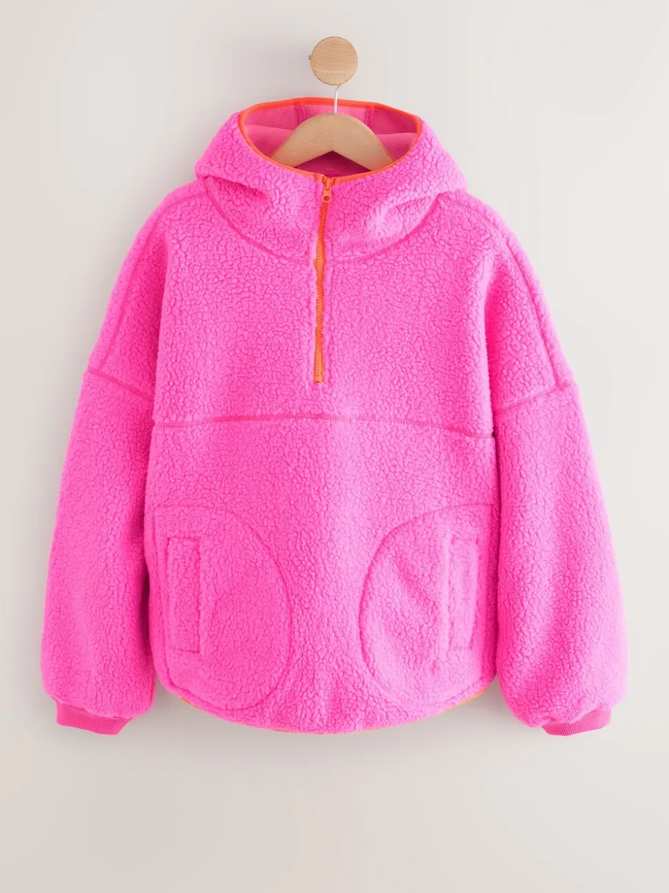 Roze - Active jack met capuchon van borg