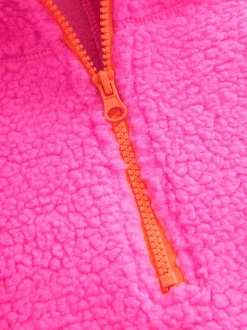 Roze - Active jack met capuchon van borg