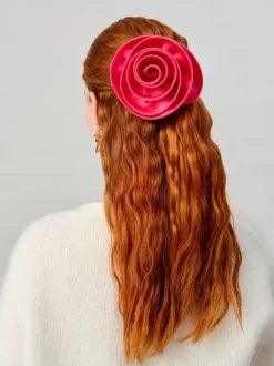 Roze - Aela haarspeld en broche met bloemen