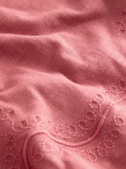 Roze - Bandeau playsuit met plooien
