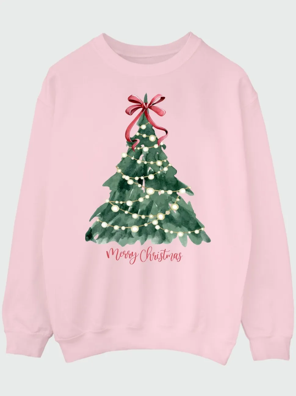 Roze - Brands In Christmas Tree Watercolour Sweatshirt