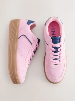 Roze - Chunky sneakers met veters en plateauzool