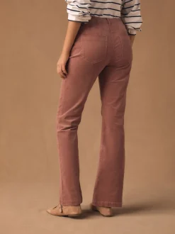 Roze - Corduroy boot cut broek