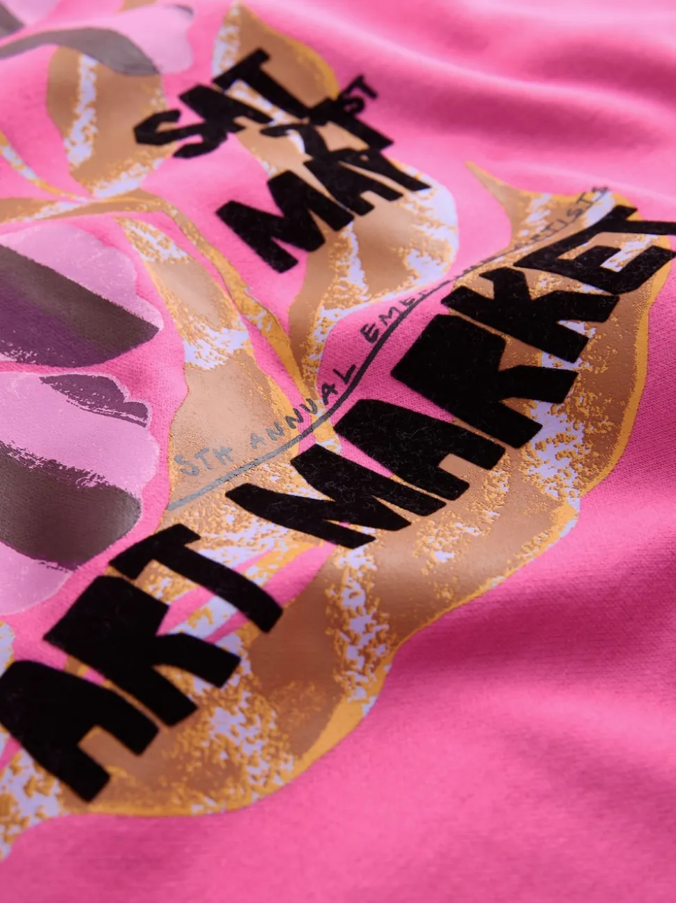 Roze - Cotton Rich Fruit Art Graphic Longsleeve Crewneck Sweatshirt