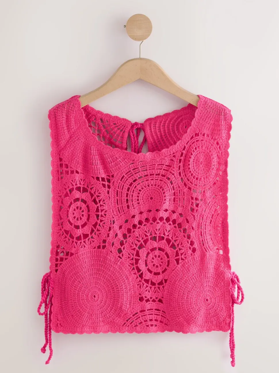 Roze - Cropped Crochet Tabard Cover-Up