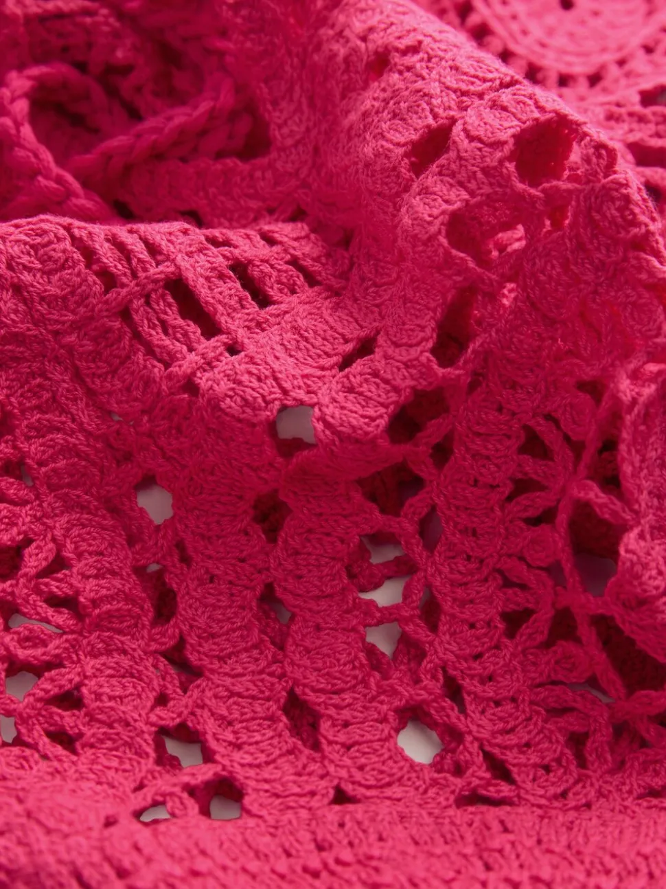 Roze - Cropped Crochet Tabard Cover-Up