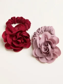 Roze - FatFace 2 Pack Corsage Hair Ties