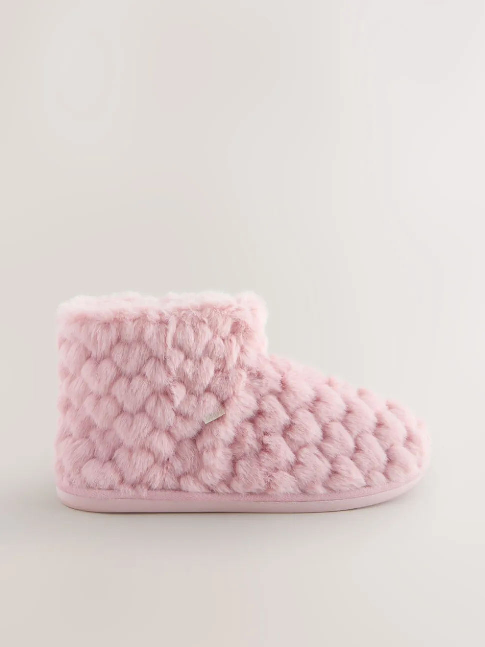 Roze - Faux Fur Heart Slipper Boots