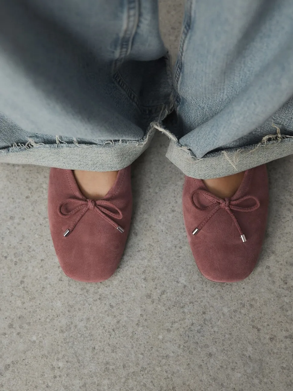 Roze - Forever Comfort® Suede High Cut Ballet Flats