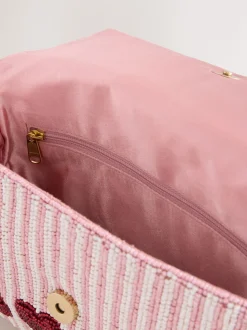 Roze - Heart Beaded Shoulder Bag