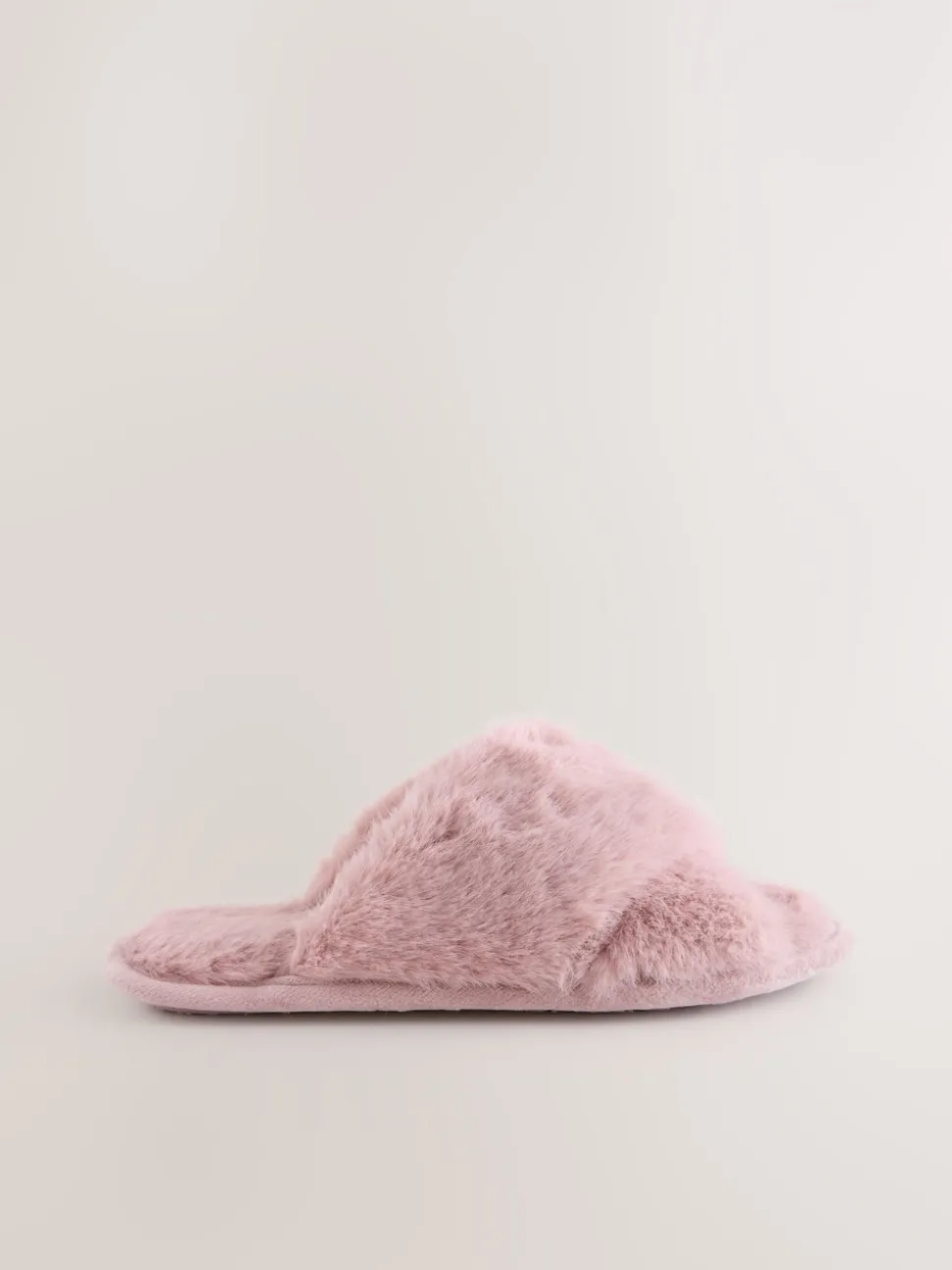 Roze - Instappantoffels van imitatiebont