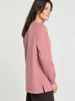 Roze - JD Williams Classic Longline Crew Neck Sweatshirt