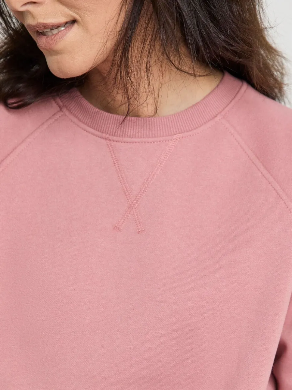Roze - JD Williams Classic Longline Crew Neck Sweatshirt