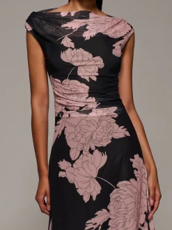 Roze - Jolie Moi Multiway Neckline Mesh Maxi Dress