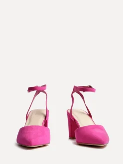 Roze - Linzi Larsa pumps met spitse neus en wijde pasvorm