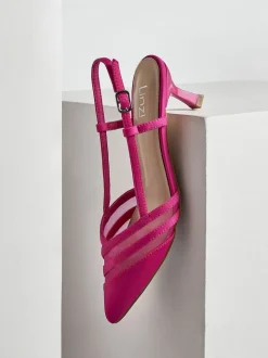 Roze - Linzi Milan mesh pumps met hakken