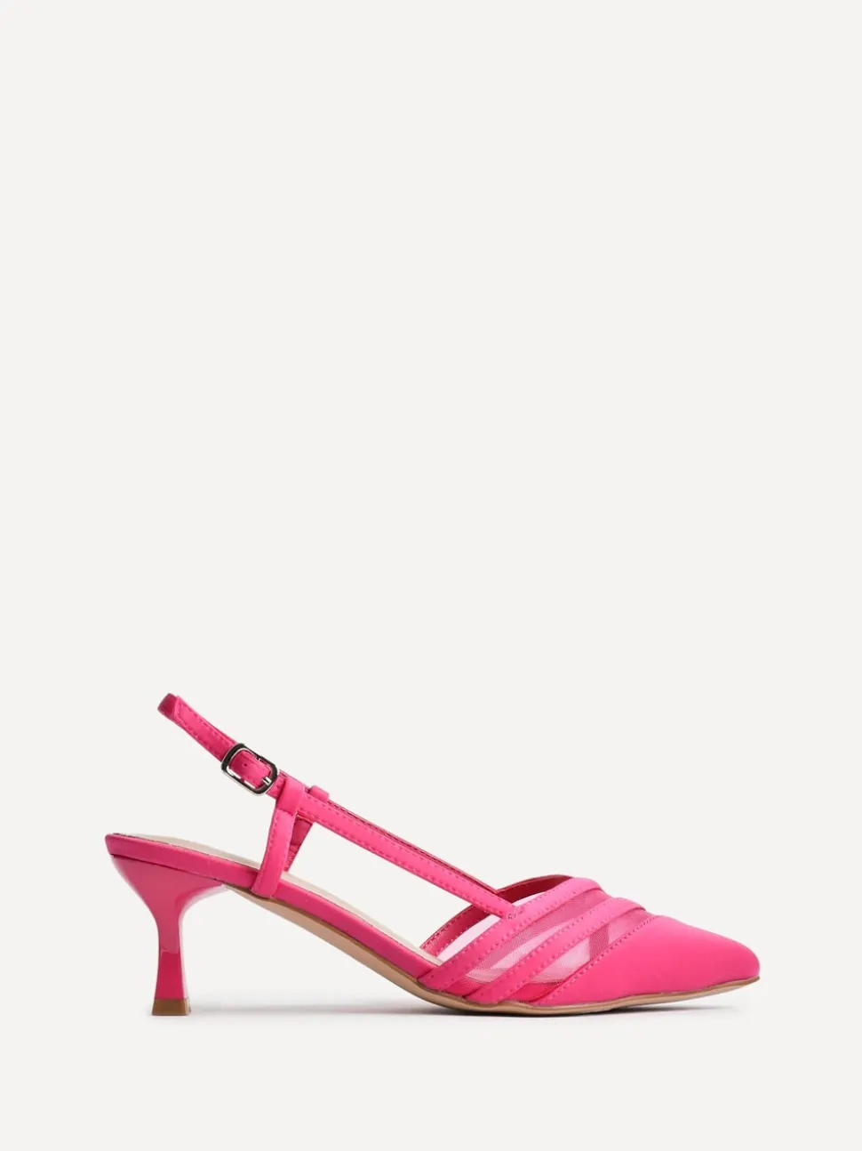Roze - Linzi Milan mesh pumps met hakken