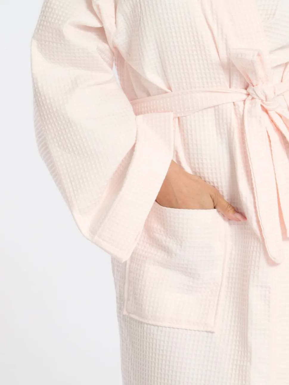 Roze - Loungeable Waffle 100% Cotton Robe