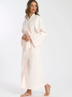 Roze - Loungeable Waffle 100% Cotton Robe