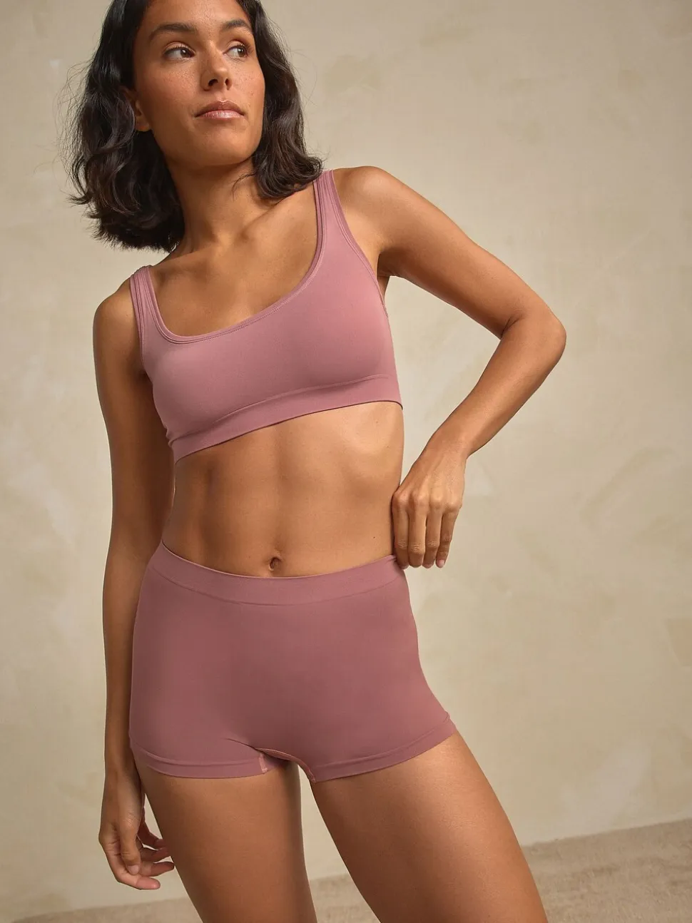 Roze - N.Premium Heerlijk zachte Naadloze Cropped Beha
