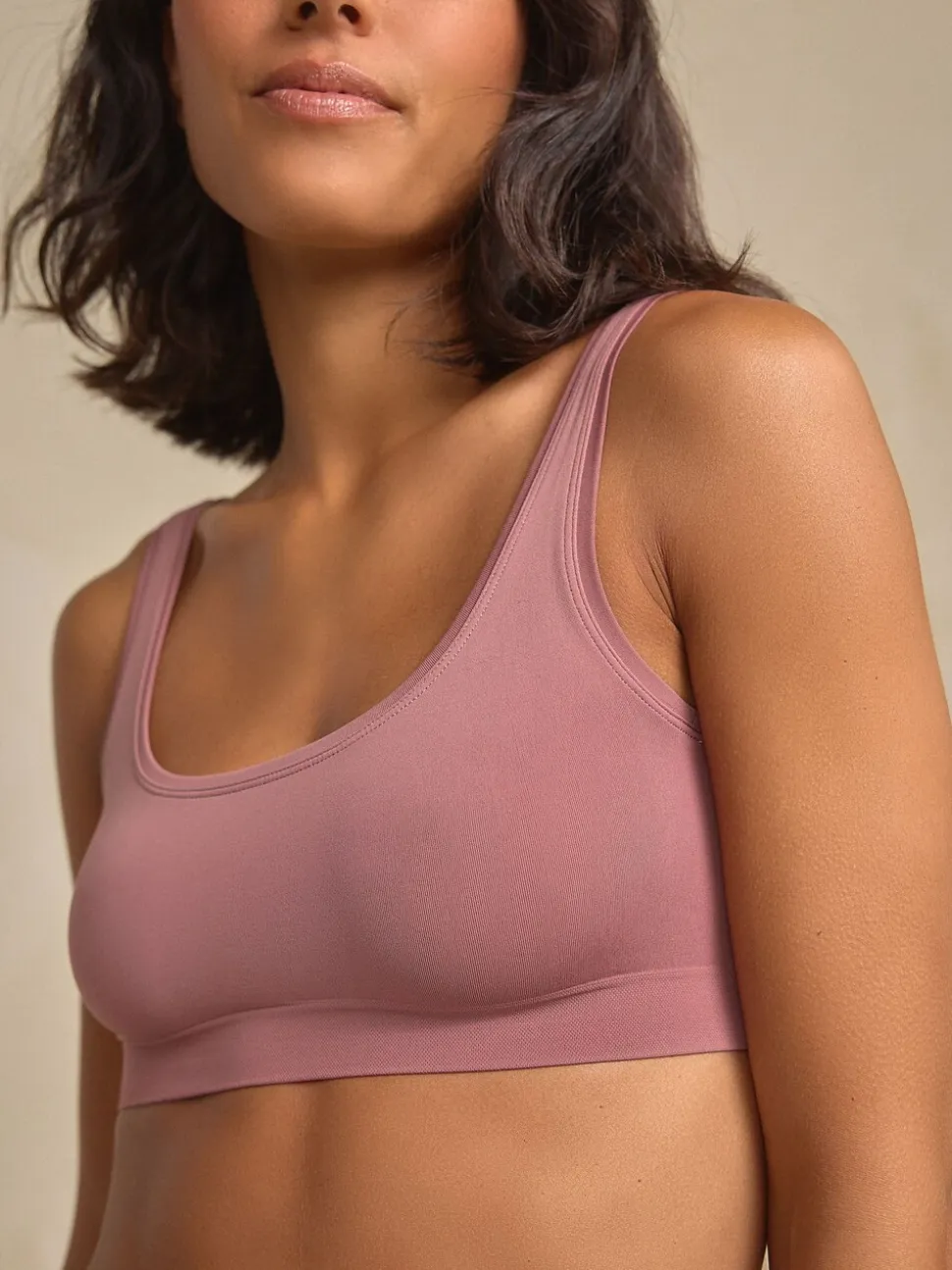 Roze - N.Premium Heerlijk zachte Naadloze Cropped Beha