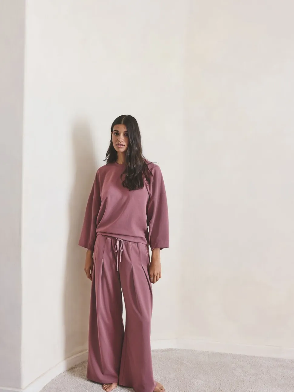 Roze - N.Premium Wide Leg Joggers