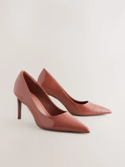 Roze - Point Toe Halfhoge Rechterschoenen