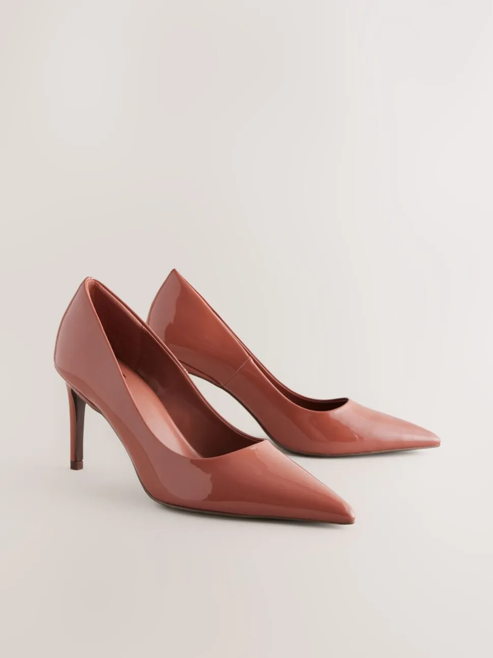 Roze - Point Toe Halfhoge Rechterschoenen
