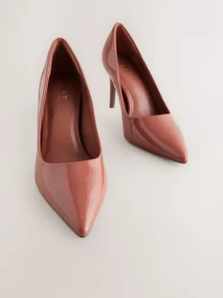 Roze - Point Toe Halfhoge Rechterschoenen