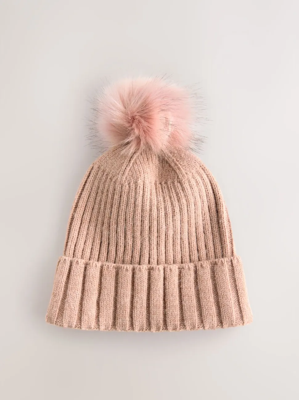 Roze - Rib Knit Pom Hat