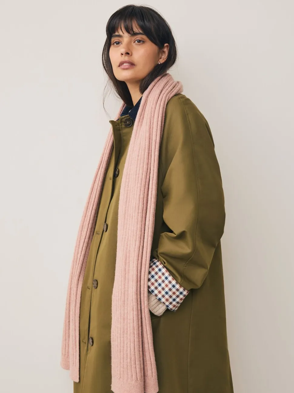 Roze - Ribbed Knit Scarf