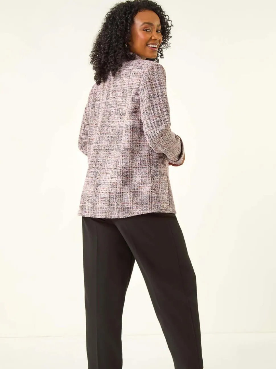 Roze - Roman Petite Boucle Stretch Blazer