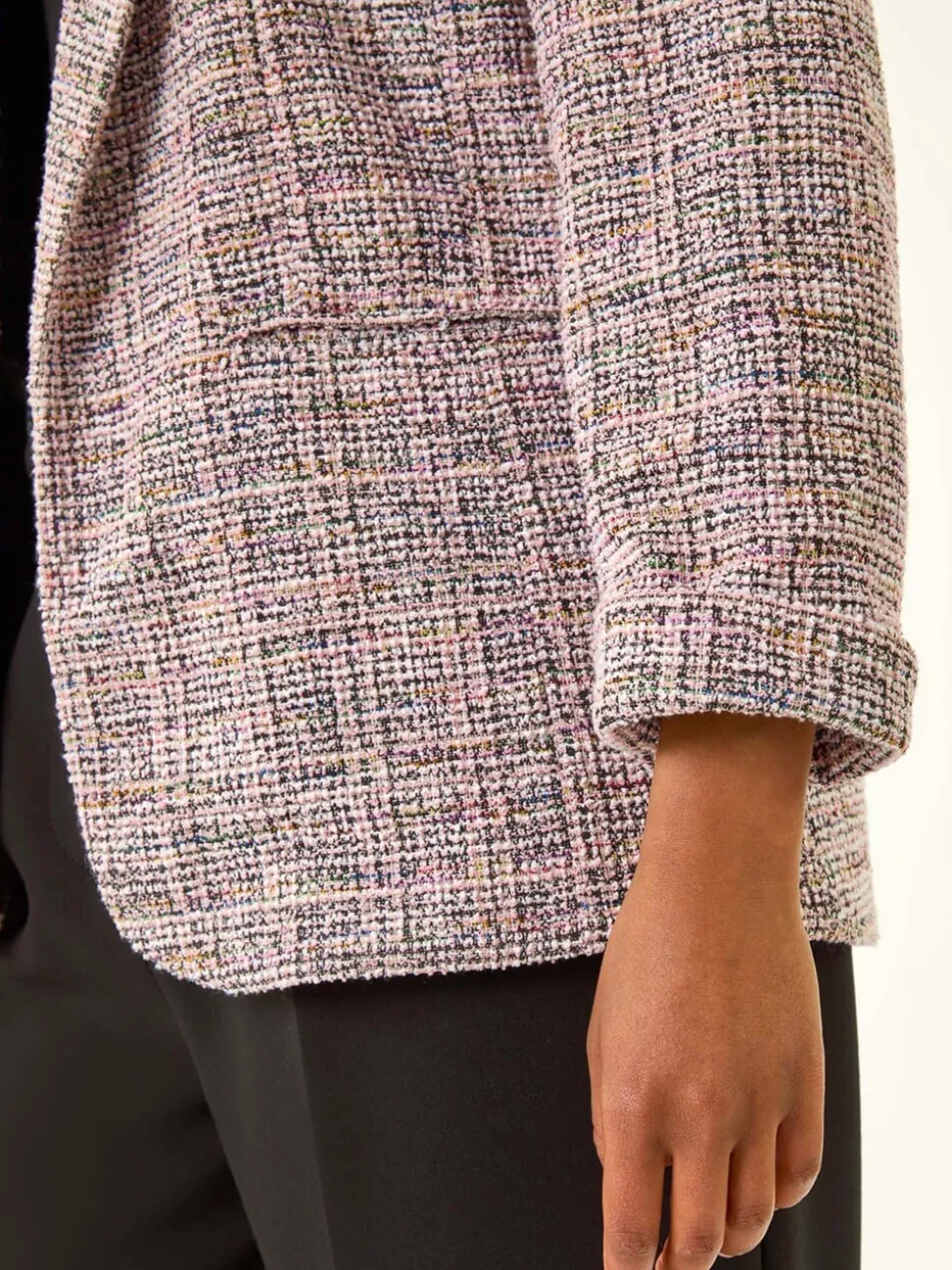 Roze - Roman Petite Boucle Stretch Blazer