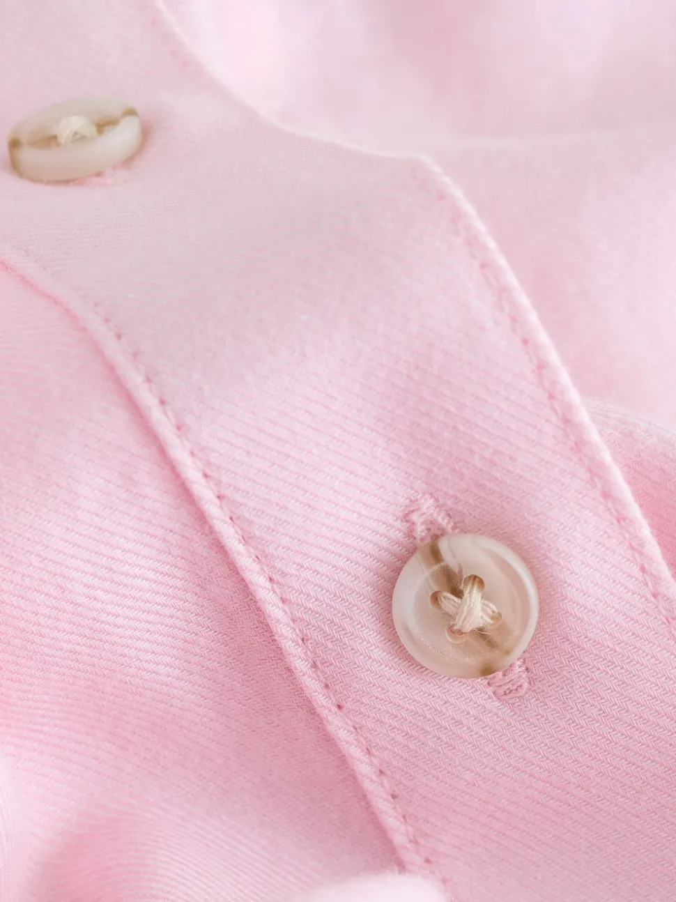 Roze - Ruimvallend 100% katoenen button-down casual overhemd met lange mouwen
