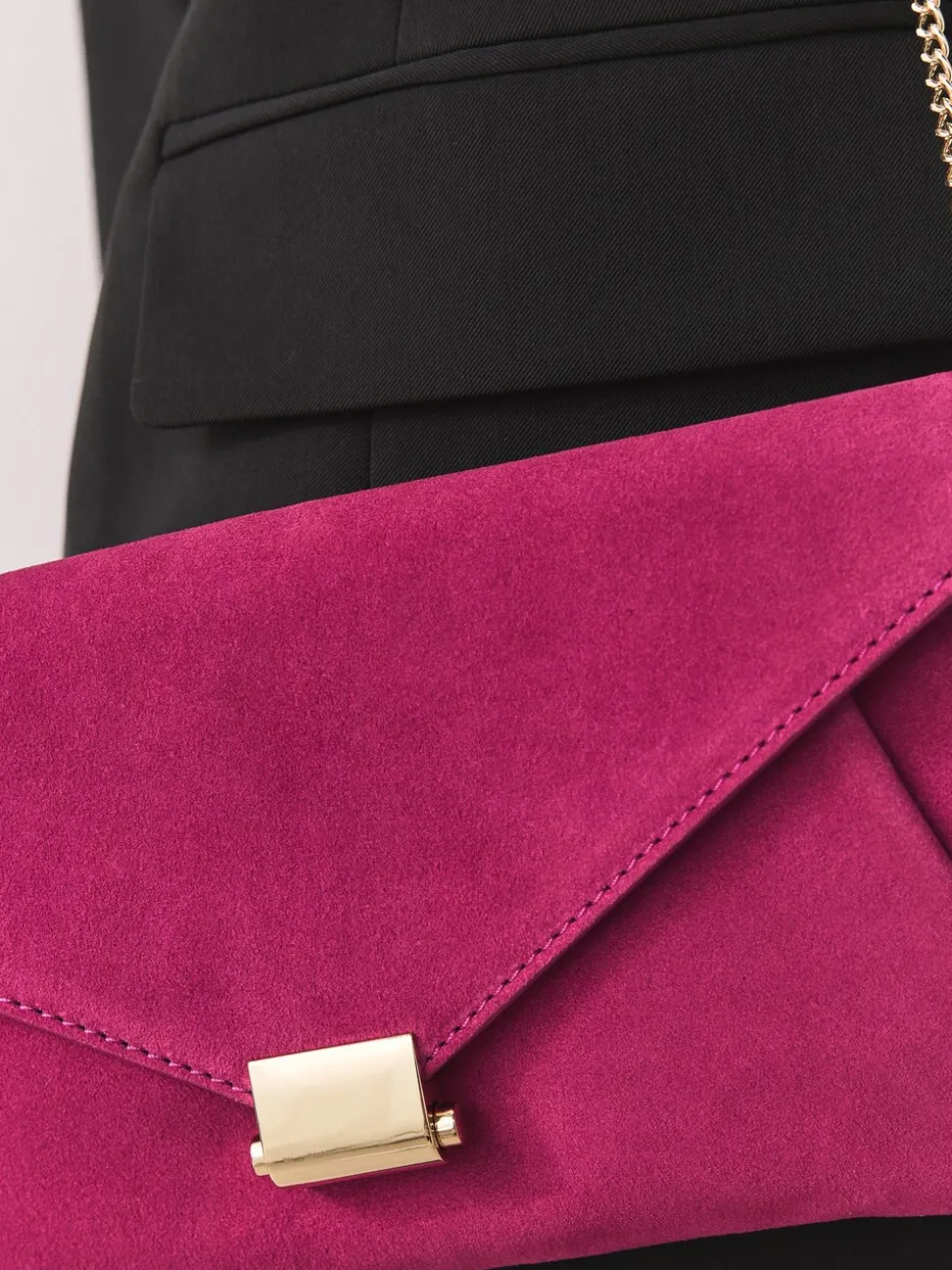 Roze - Suède clutch
