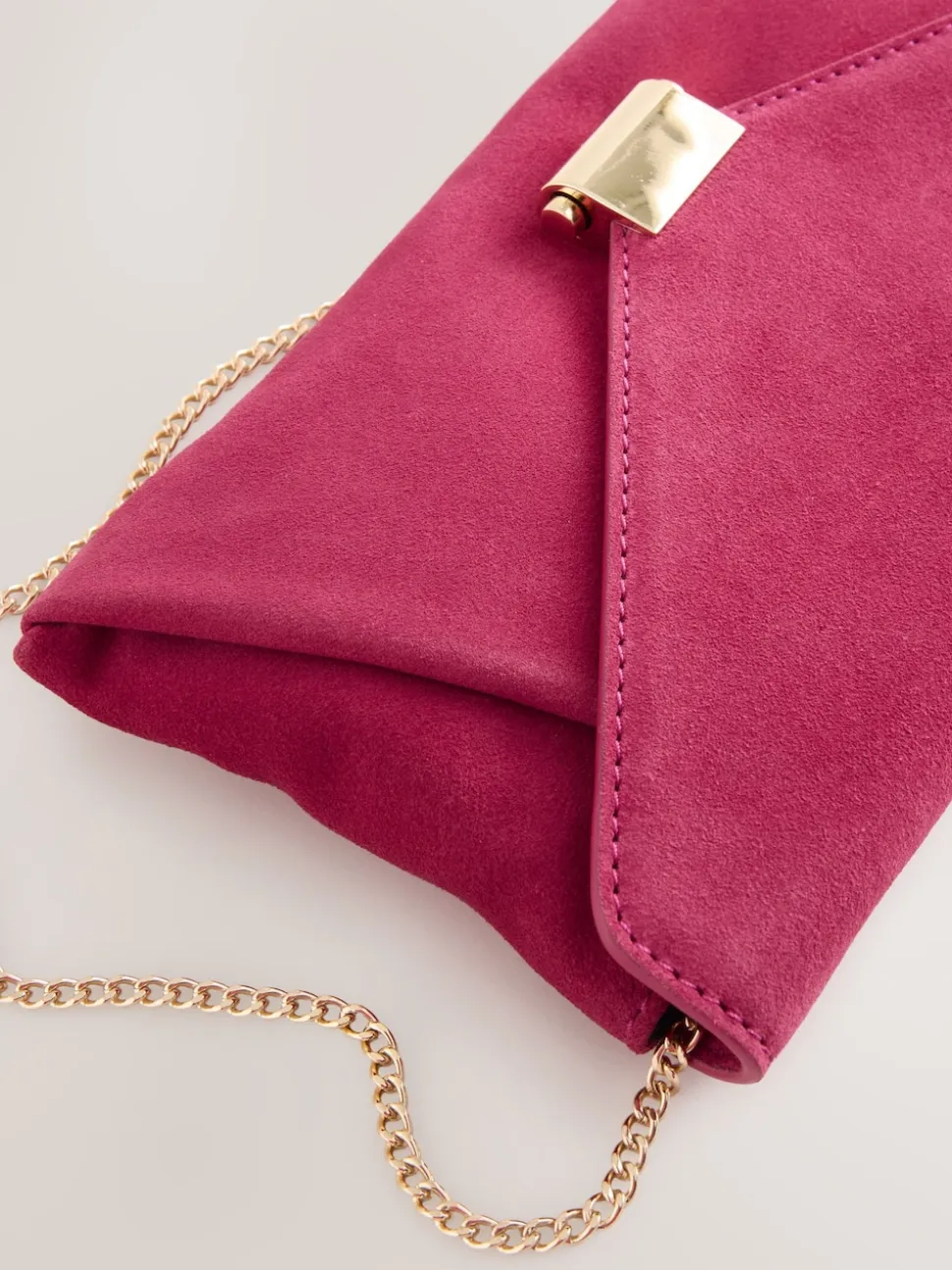 Roze - Suède clutch