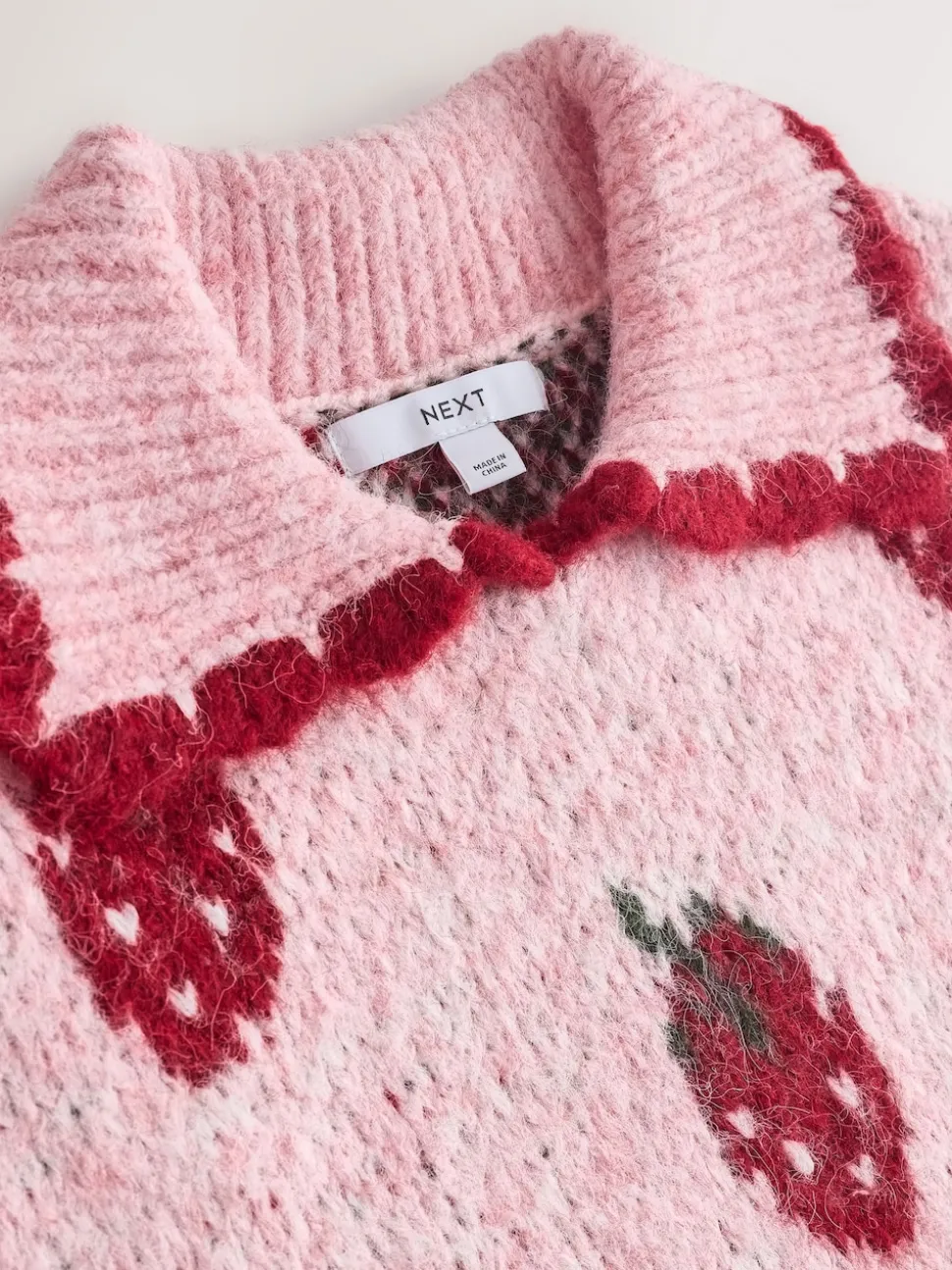 Roze aardbei - Sleeveless Knitted Tank Top With Wool