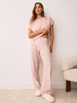 Roze bloemen - Pyjama met korte mouwen