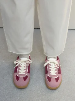 Roze corduroy - Forever Comfort® vetersneakers