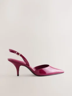 Roze gelakt - Forever Comfort® Pointed Toe Curvy Slingback Heels
