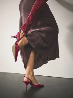 Roze gelakt - Forever Comfort® Pointed Toe Curvy Slingback Heels