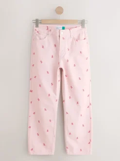 Roze kers - Straight Leg Jeans
