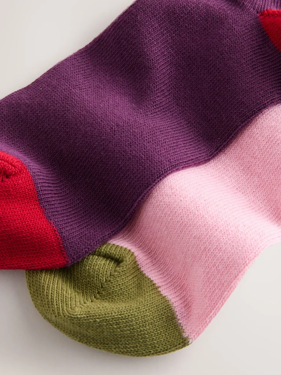 Roze kersen - Warm Handle Cotton Ankle Socks 2 Pack