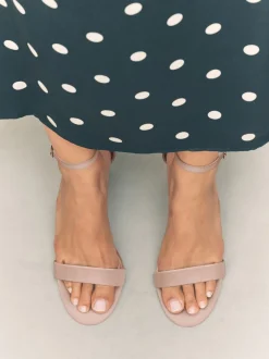 Roze nude - Sandalen met blokhak