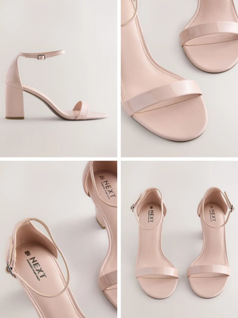 Roze nude - Sandalen met blokhak