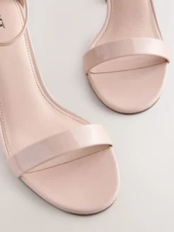 Roze nude - Sandalen met blokhak