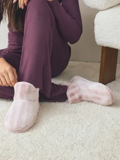 Roze streep - Pantoffels