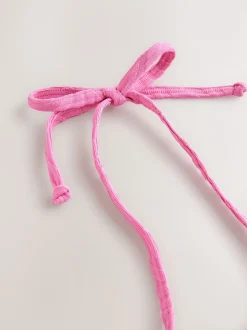Roze zebraprint met textuur - Bikinibeugeltop met vulling en lage decolleté