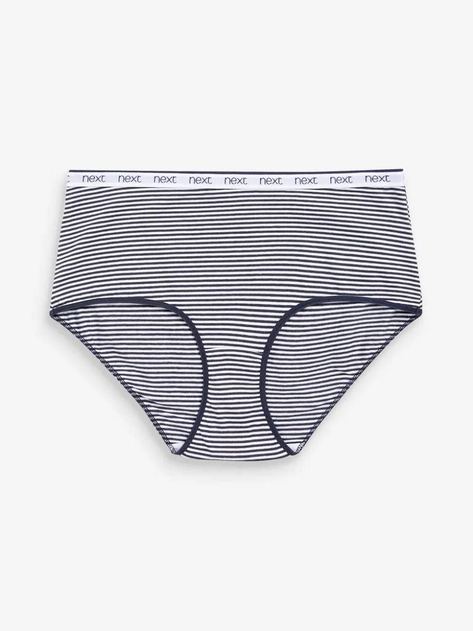 Roze/blauw gestreept - 4 Katoenen slipjes met logotailleband