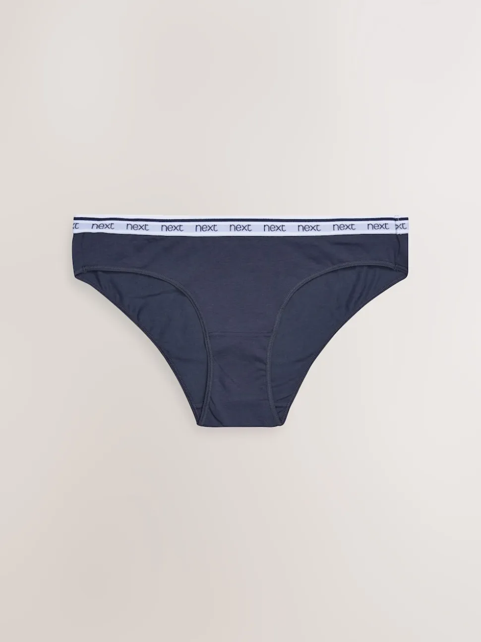 Roze/blauw gestreept - 4 Katoenen slipjes met logotailleband